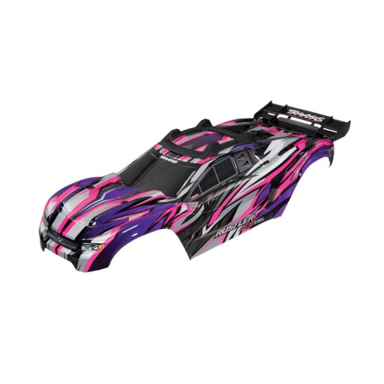 Karosserie Rustler 4x4 VXL pink mit Aufkleber & Karo-Halter