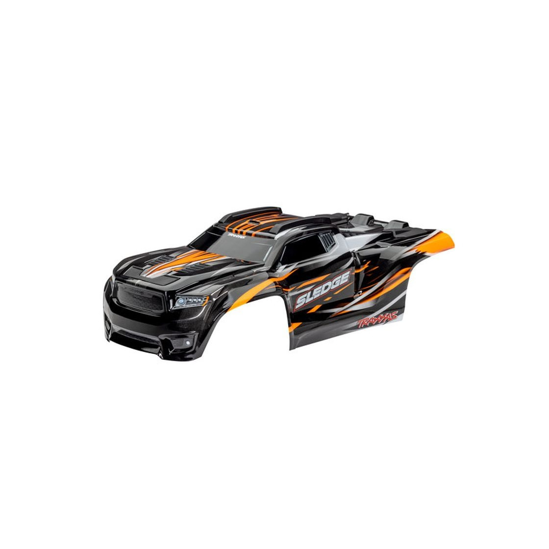 Karosserie Sledge orange mit Aufkleber & Clipless-System
