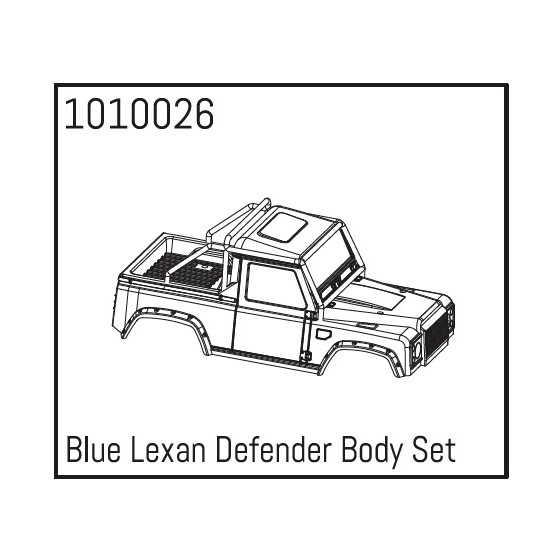 Blue Lexan Defender Body Set