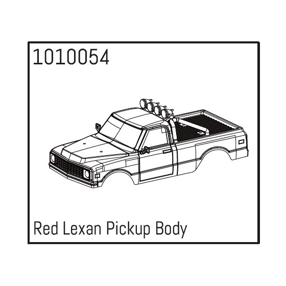 Red Lexan Pickup Body