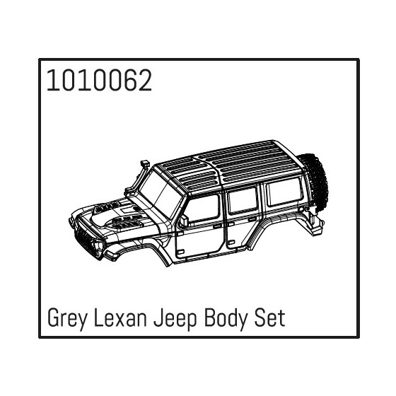 Grey Lexan Wrangler Body Set