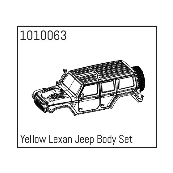 Yellow Lexan Wrangler Body Set