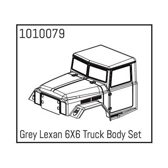 Grey Lexan 6X6 Truck Body Set