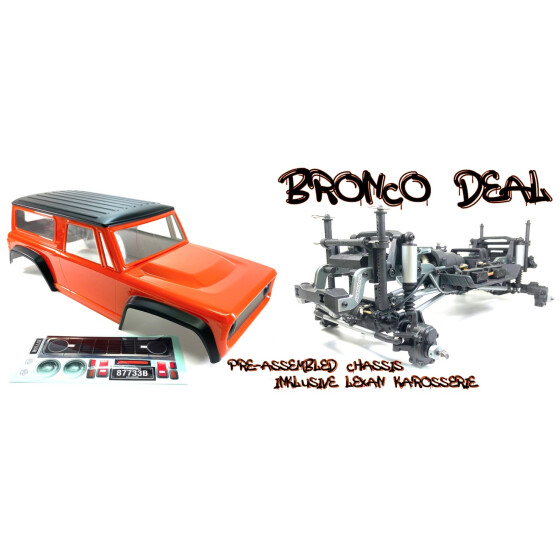 1:10 EP Crawler CR3.4 Pre-assembled Chassis inkl. Bronco Style Body Orange