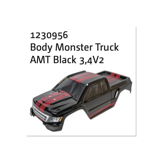 Monster Truck Karosserie schwarz AMT3.4-V2