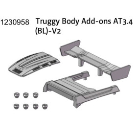 Truggy Karosserie Anbauteile AT3.4(BL)-V2