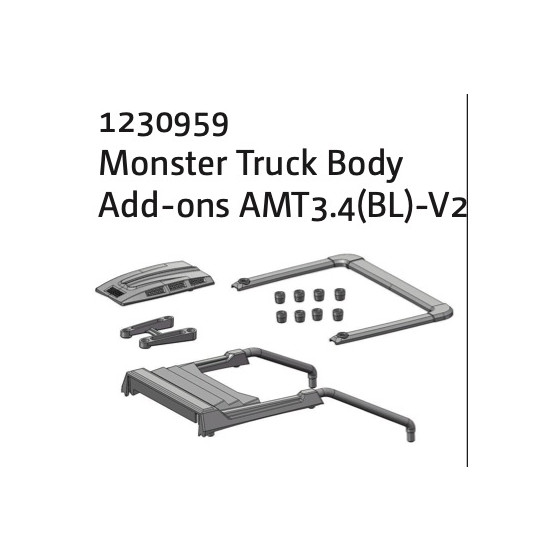 Monster Truck Karosserie Anbauteile AMT3.4(BL)-V2