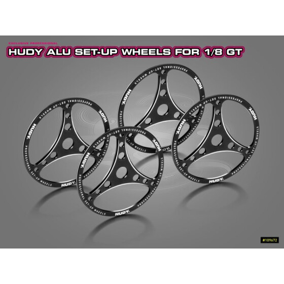 Alu Set-up Wheels fÃ¼r 1/8 GT (4)