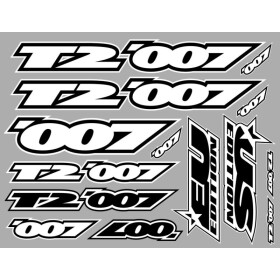 Karosserieaufkleber T2007 - Weiss, vorgeschnitten