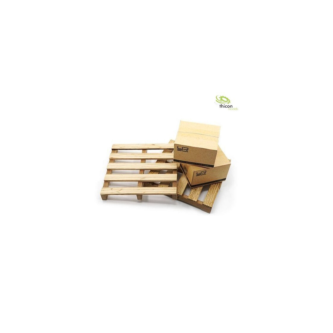 Holzpaletten mit Kartons  2StÃ¼ck