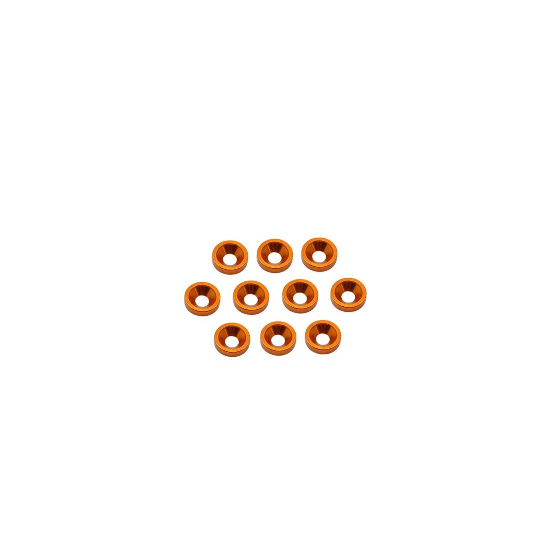 Alu M3 Countersink Washer-Orange (10)
