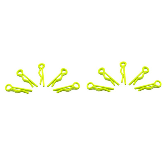 small body clip 1/10 - fluorescent yellow  (10)