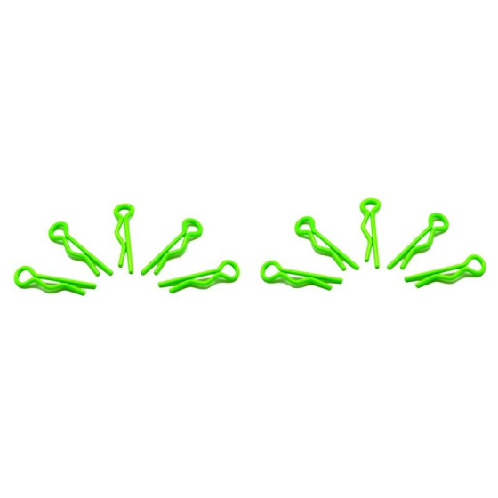 small body clip 1/10 - fluorescent green  (10)