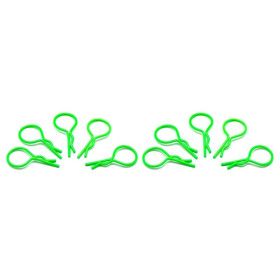 big body clip 1/10 - fluorescent green  (10)