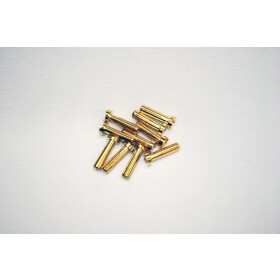 Goldkontaktstecker 4mm, L18mm (10)
