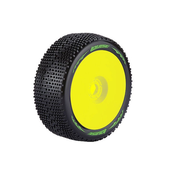 B-Groove Reifen supersoft auf Felge gelb 17mm (2)