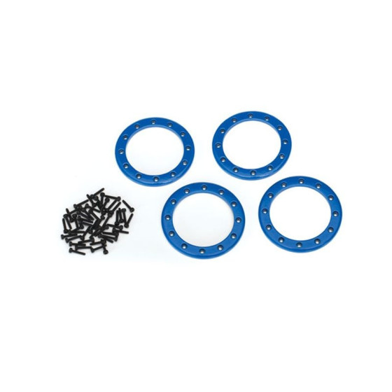 Beadlock-Ring 2.2 Aluminium blau mit Schrauben (4)