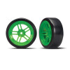 Drift Reifen auf 1.9 Felgen grÃ¼n vorne (2)