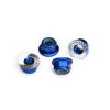 Stopmutter Alu 5mm mit Flansch verzahnt blau (4)