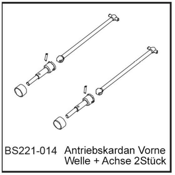 Antriebskardan Vo (2 StÃ¼ck) - BEAST BX / TX
