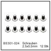 Schrauben 2,5x5,5mm (12 StÃ¼ck) - BEAST BX / TX