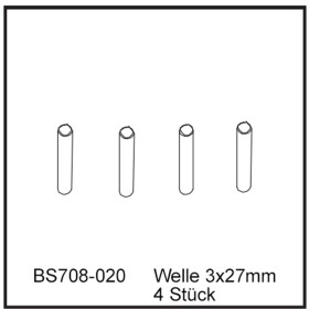 Welle 3x27mm (4 StÃ¼ck) - BEAST BX / TX