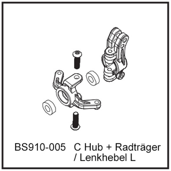 C Hub + RadtrÃ¤ger / Lenkhebel L - BEAST BX / TX