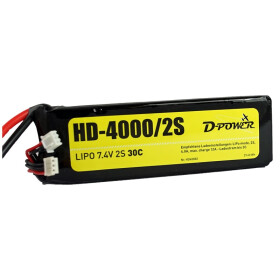 D-Power HD-4000 2S Lipo (7,4V) 30C - T-Stecker