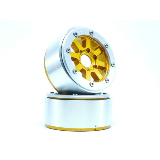 Beadlock Wheels HAMMER gold/silber 1.9 (2) ohne Radnabe