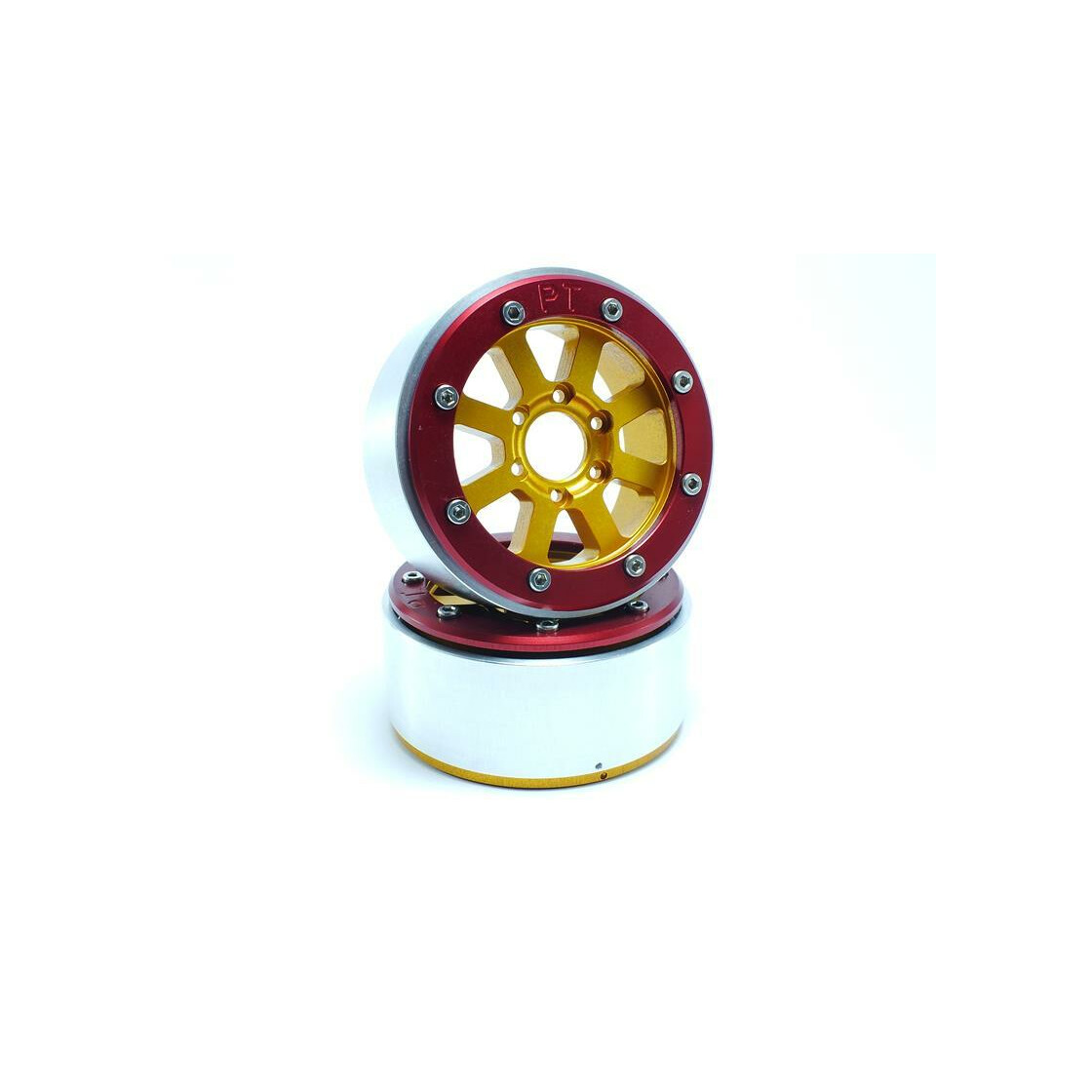 Beadlock Wheels HAMMER gold/rot 1.9 (2 St.) ohne Radnabe