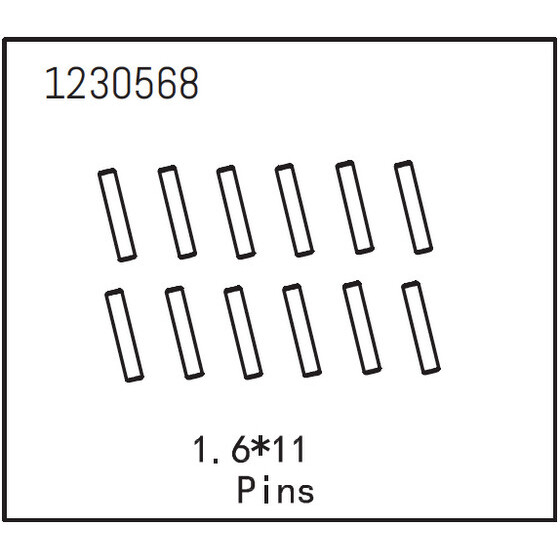 Pins 1.6*11 (12)