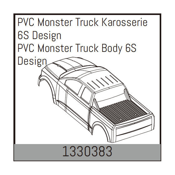 PVC Monster Truck Karosserie 6S Design