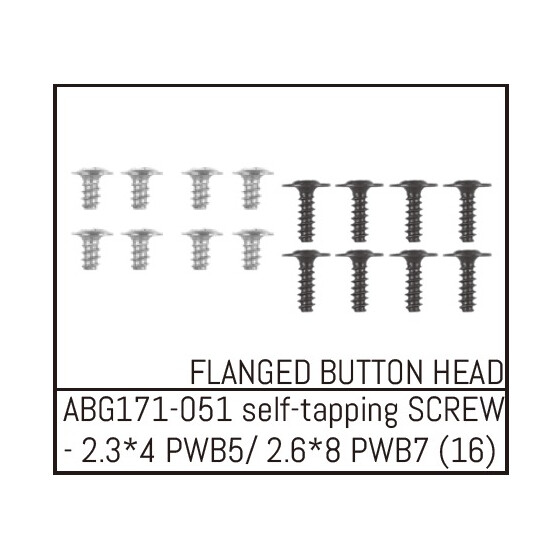 Button Head Screw M2.3*4 (8) / M2.6*8 (8)