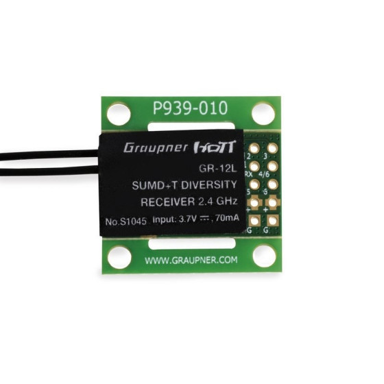 Graupner GR-12L SUMD+T 2 Antennen PCB 2.4 GHz EmpfÃ¤nger